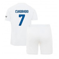 Echipament fotbal Inter Milan Juan Cuadrado #7 Tricou Deplasare 2023-24 pentru copii maneca scurta (+ Pantaloni scurti)